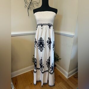 SHEIN LUNE Women's Fashionable Printed Strapless Dress Maxi Women Outfit XL NWOT